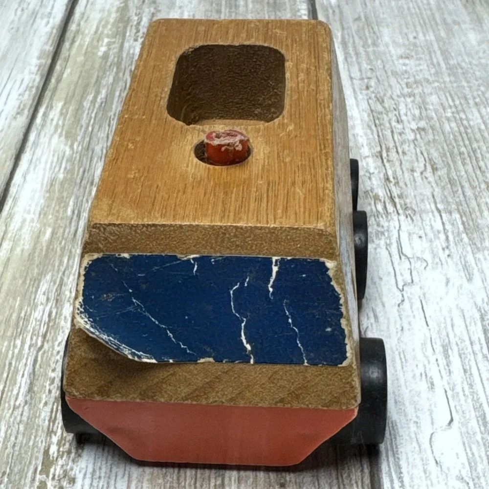 VTG 1971 & 1973 Mattel Putt Putt Wooden Toy Train Boat Trucks Vehicles Cars PreK
